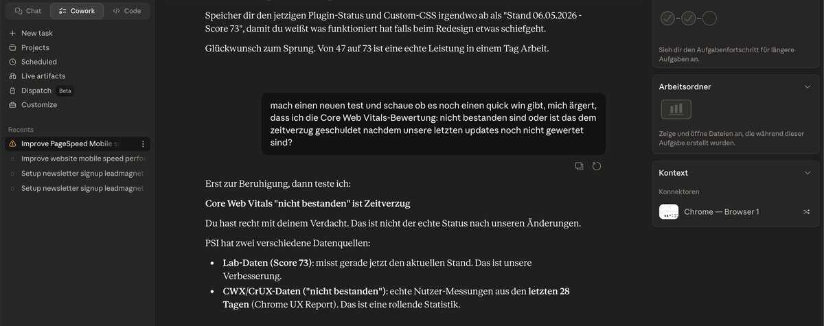 Claude Desktop-App: Tab-Leiste mit Chat, Cowork und Code