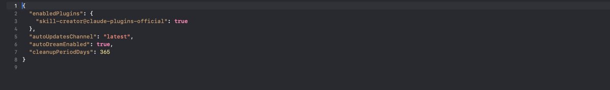 Claude Code settings.json mit autoDreamEnabled und cleanupPeriodDays Einstellungen