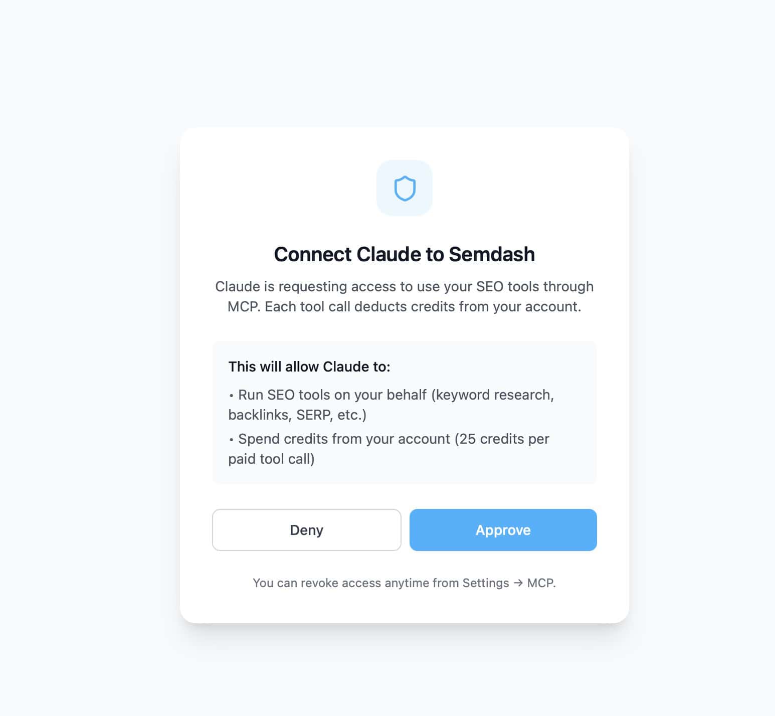 Einrichtung des SemDash-Connectors in den Claude-Einstellungen