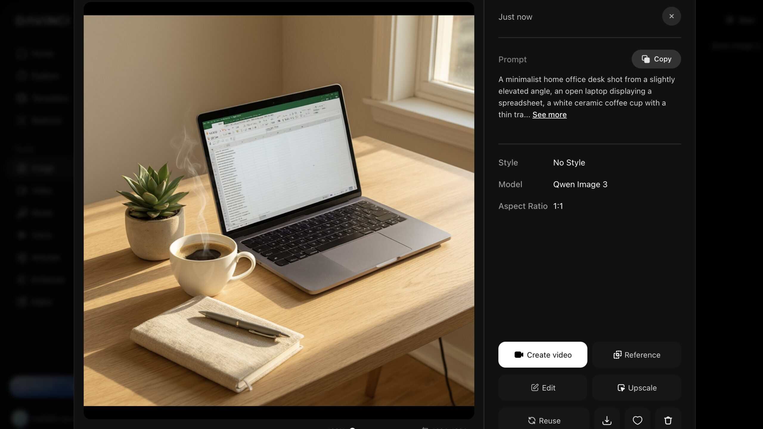 KI-Bild eines Homeoffice-Schreibtisches, erstellt mit DaVinci AI