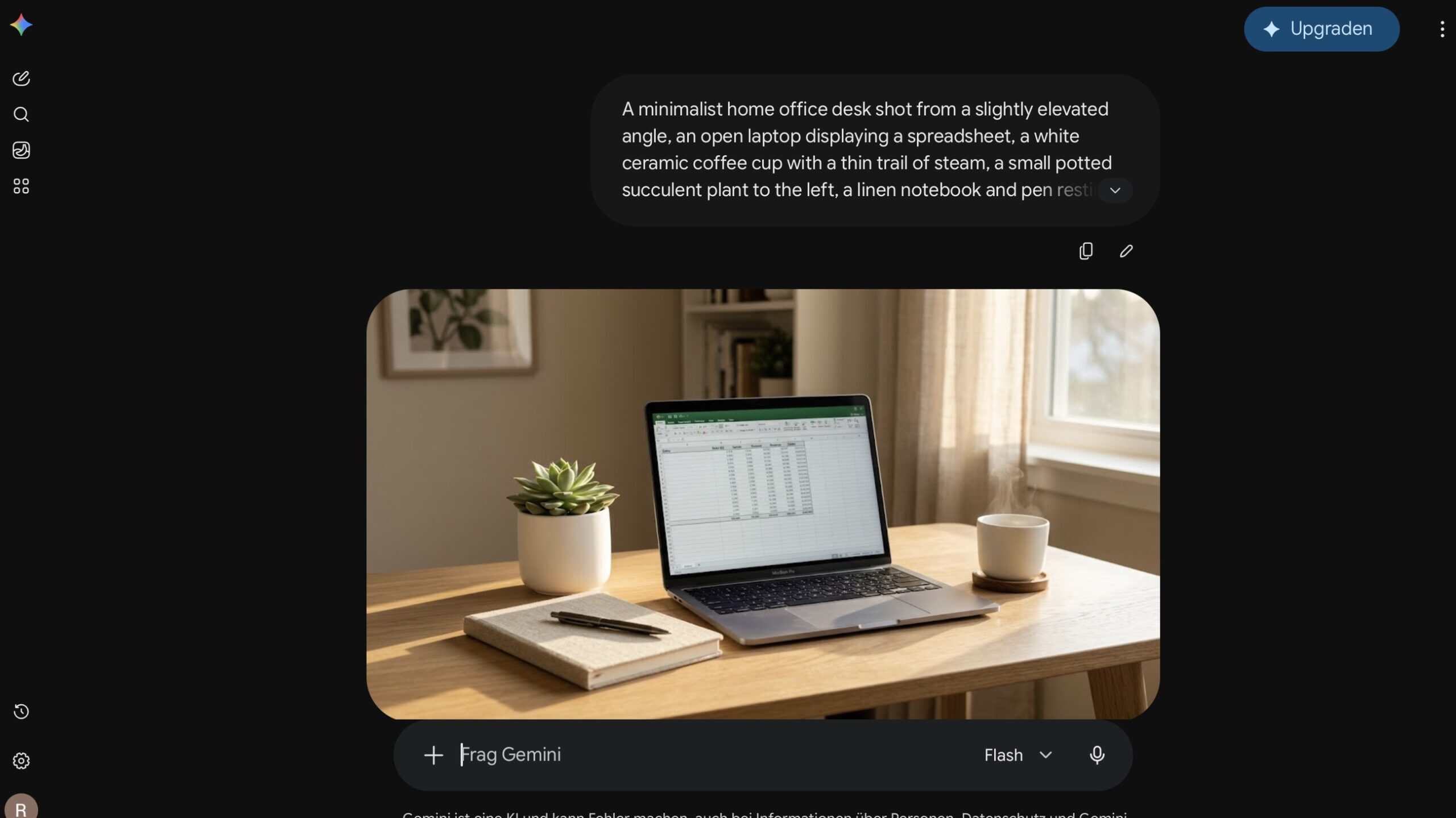 KI-Bild eines Homeoffice-Schreibtisches, erstellt mit Google Nano Banana 2