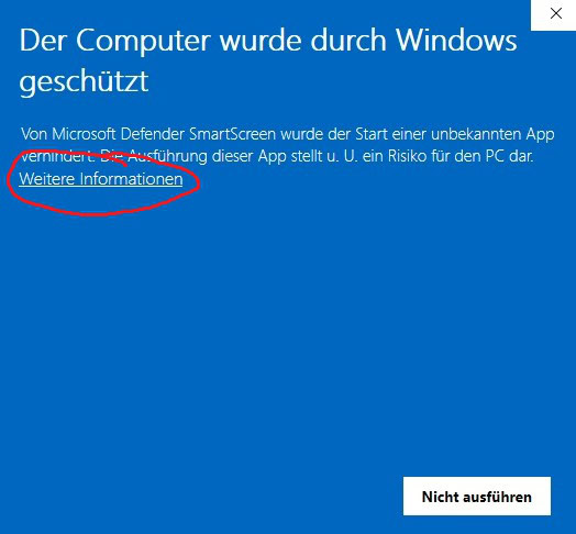 Eine Sicherheitswarnung erscheint bei der Installation