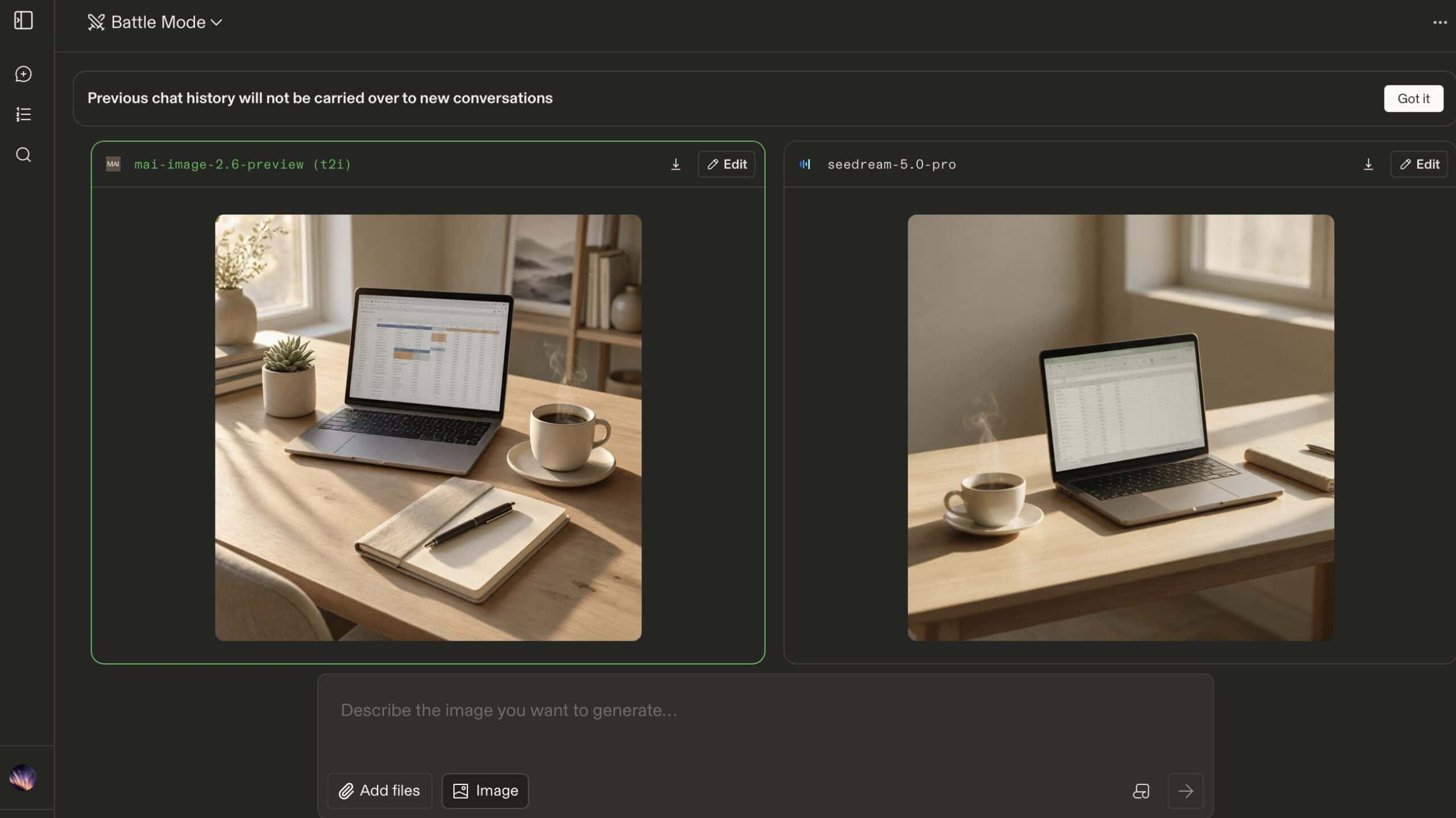 KI-Bild eines Homeoffice-Schreibtisches, erstellt mit Seedream über LMArena
