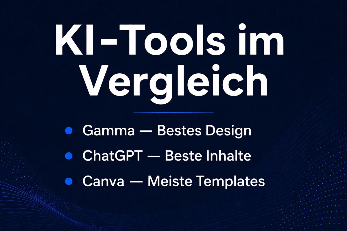 ChatGPT Images 2.0 Ergebnis: Folie mit
   korrektem Text und vollständigem Slide-Design mit Trennlinie und Farbakzenten